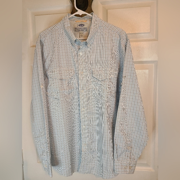 (680) American Fishing Tackle Company Men's Classic Long Sleeve Oxford Shirt, L - Picture 4 of 16